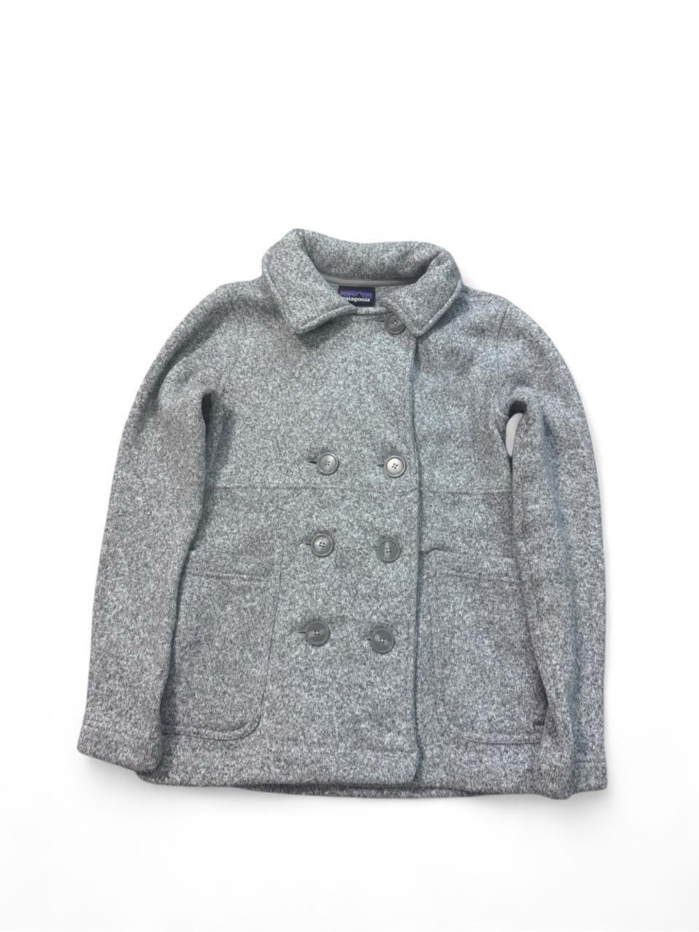 Patagonia better sweater double breasted peacoat grey S women’s fleece